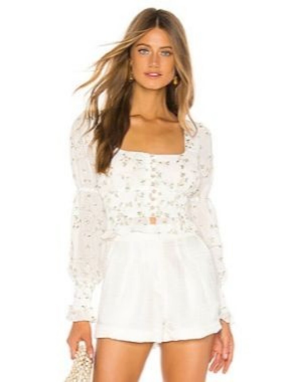 Majorelle Emerson Top in White Field